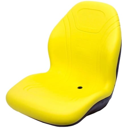 Aftermarket LVA12909 Universal Fit Yellow Vinyl Bucket Seat Fits Bobcat Fits Case Fits J TCA13830